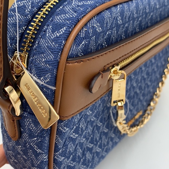 Michael Kors Jet Set Item Large East West Zip Chain Crossbody XBody 
Den… - Picture 15 of 16